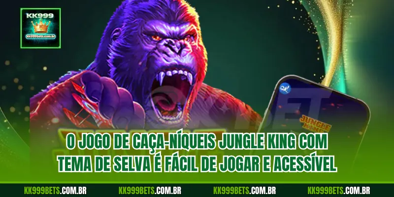 O jogo de caça-níqueis Jungle King com tema de selva é fácil de jogar e acessível